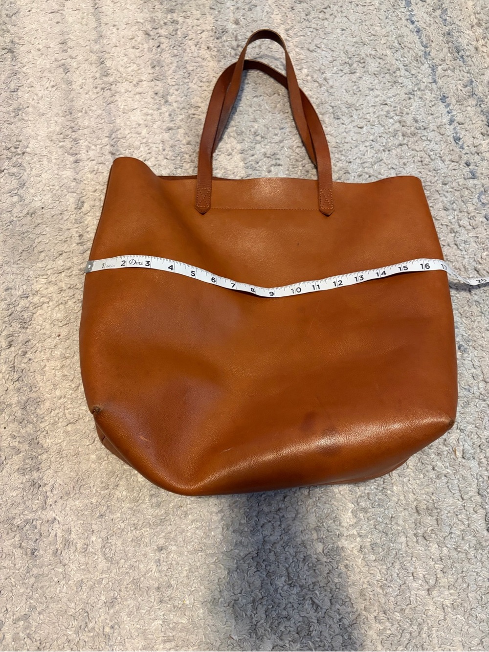 Madewell The Transport Tote English Saddle Brown Leather Classic Shoulder Bag - Picture 13 of 15